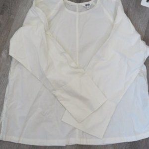 UNI QLO Long Sleeve White TOP XS (K349)
